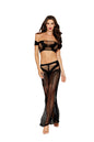 "Bralette and Maxi Skirt Dmnd - One Size - Black DG-0527BKOS"