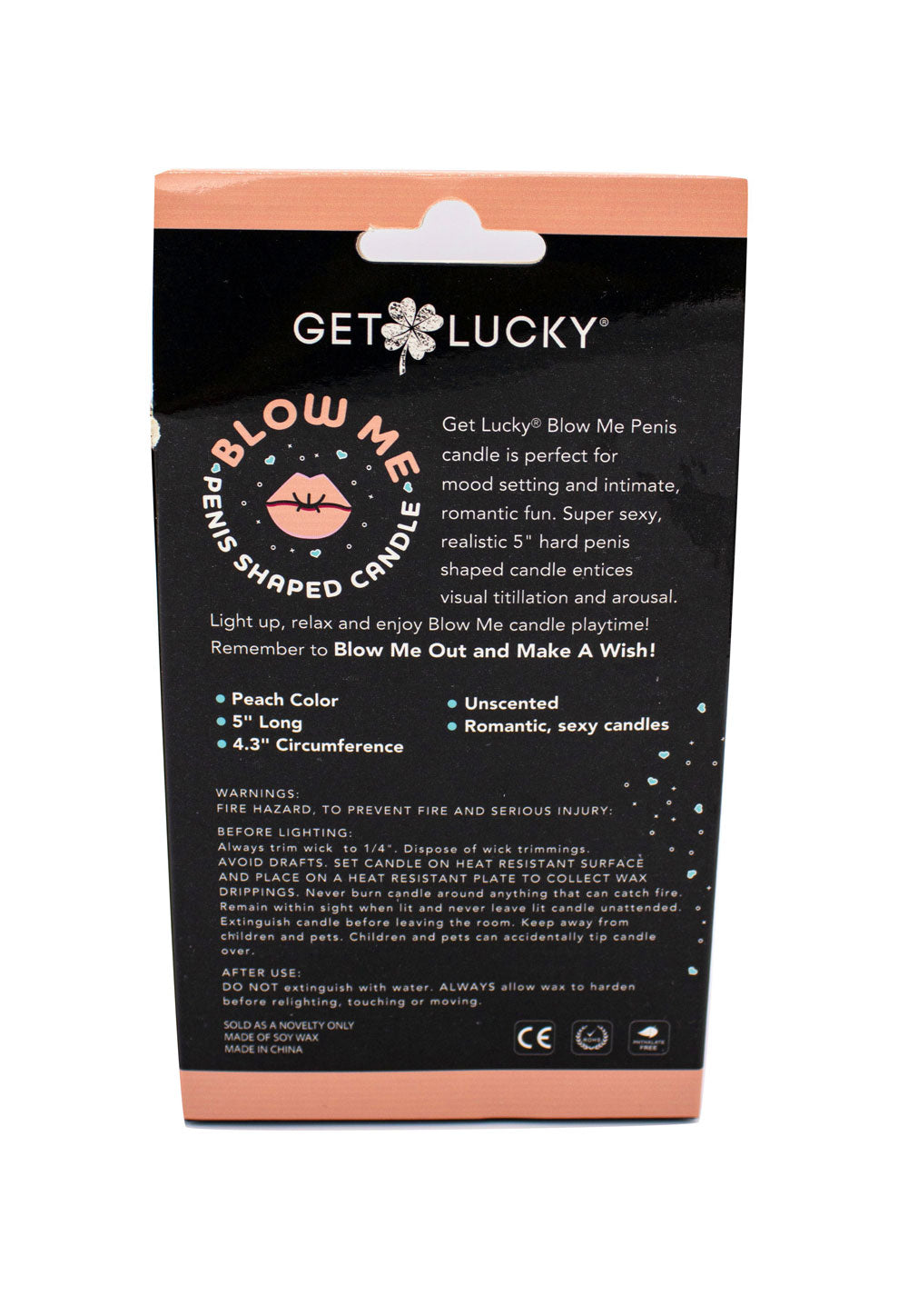 Get Lucky Blow Me Penis Candle - Peach