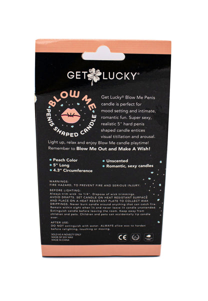 Get Lucky Blow Me Penis Candle - Peach