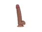 "Get Lucky Real Skin 9 Dual Layer Dildo Light Brown TMN-GL-0626"