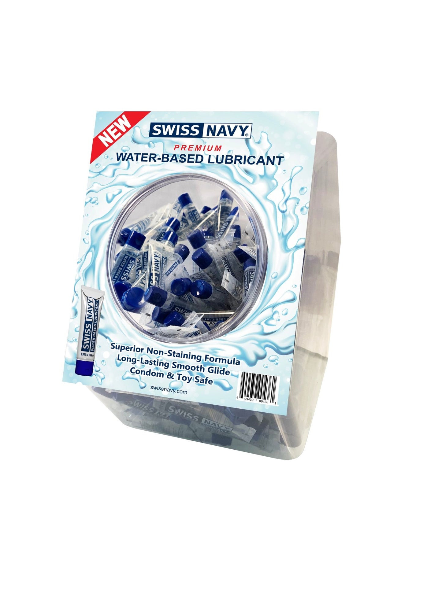 Water-Based Lubricant 10ml 100pc Fishbowl Display - Pleasure Palace