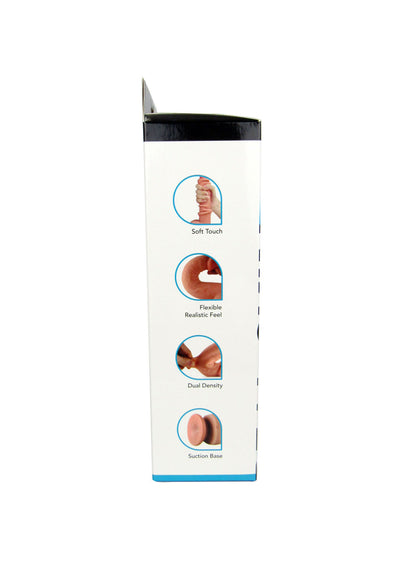 Get Lucky Real Skin 9" Dual Layer Dildo Beige