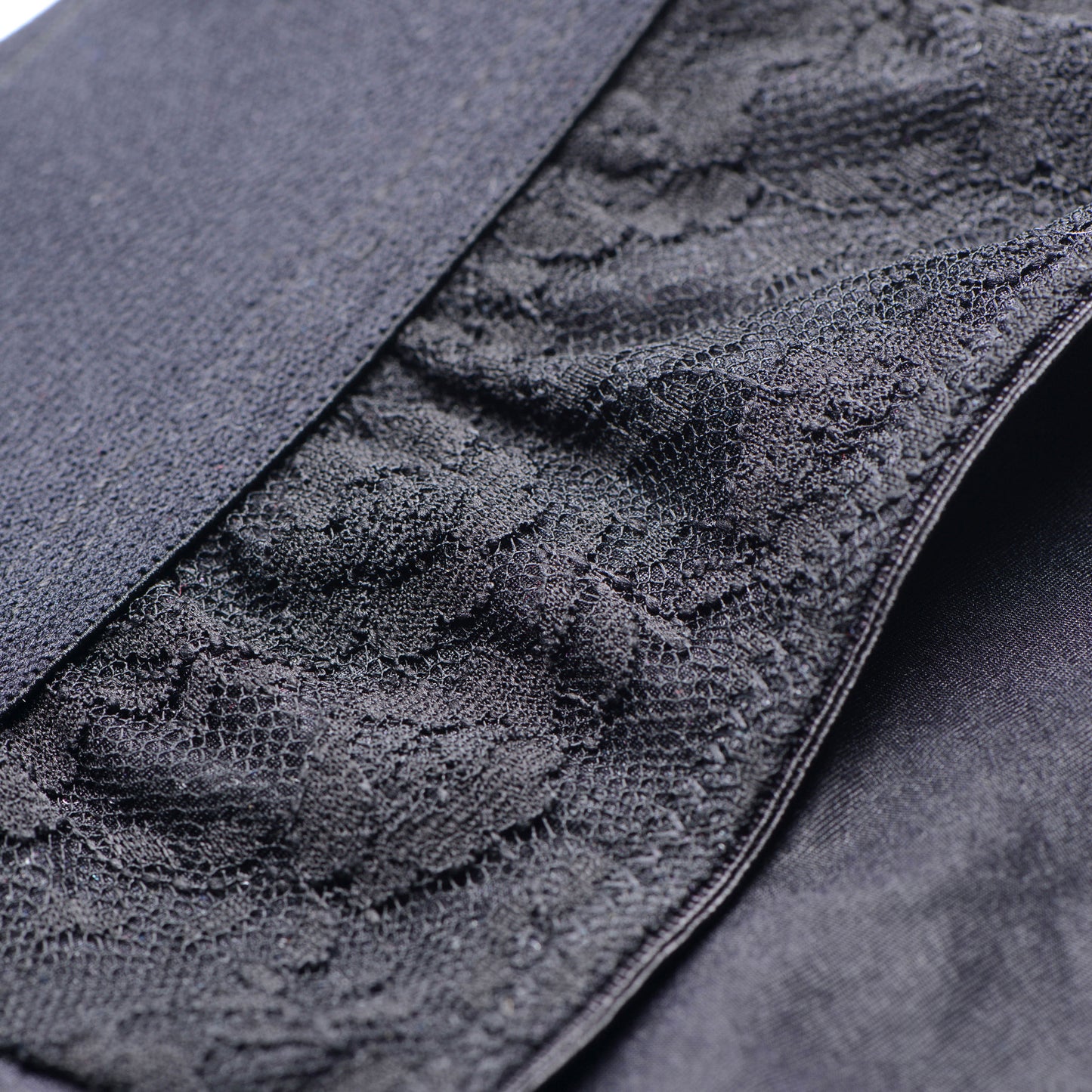 Lace Envy Black Crotchless Panty Harness - S/m